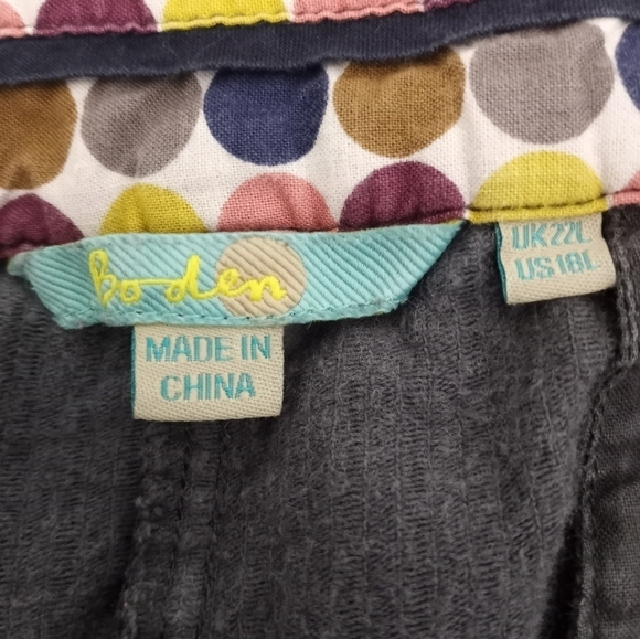 Boden Wide Wale Corduroy Pants Dark Gray Size 18L - Picture 14 of 16